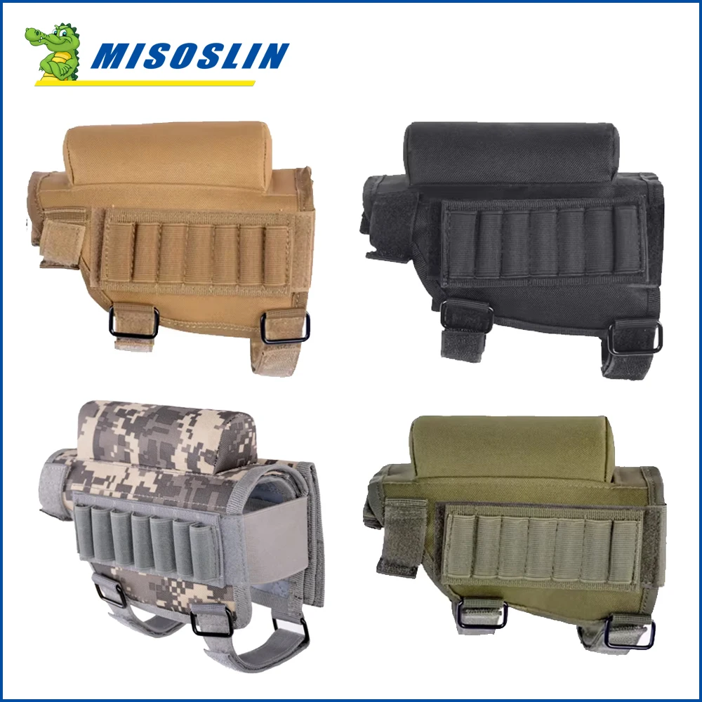 

Tactical Rifle Case Cheek Rest Riser Adjustable Cartridges Hunting Carrier Nylon PouchBullet Holder Bag Shell Buttstock Ammo