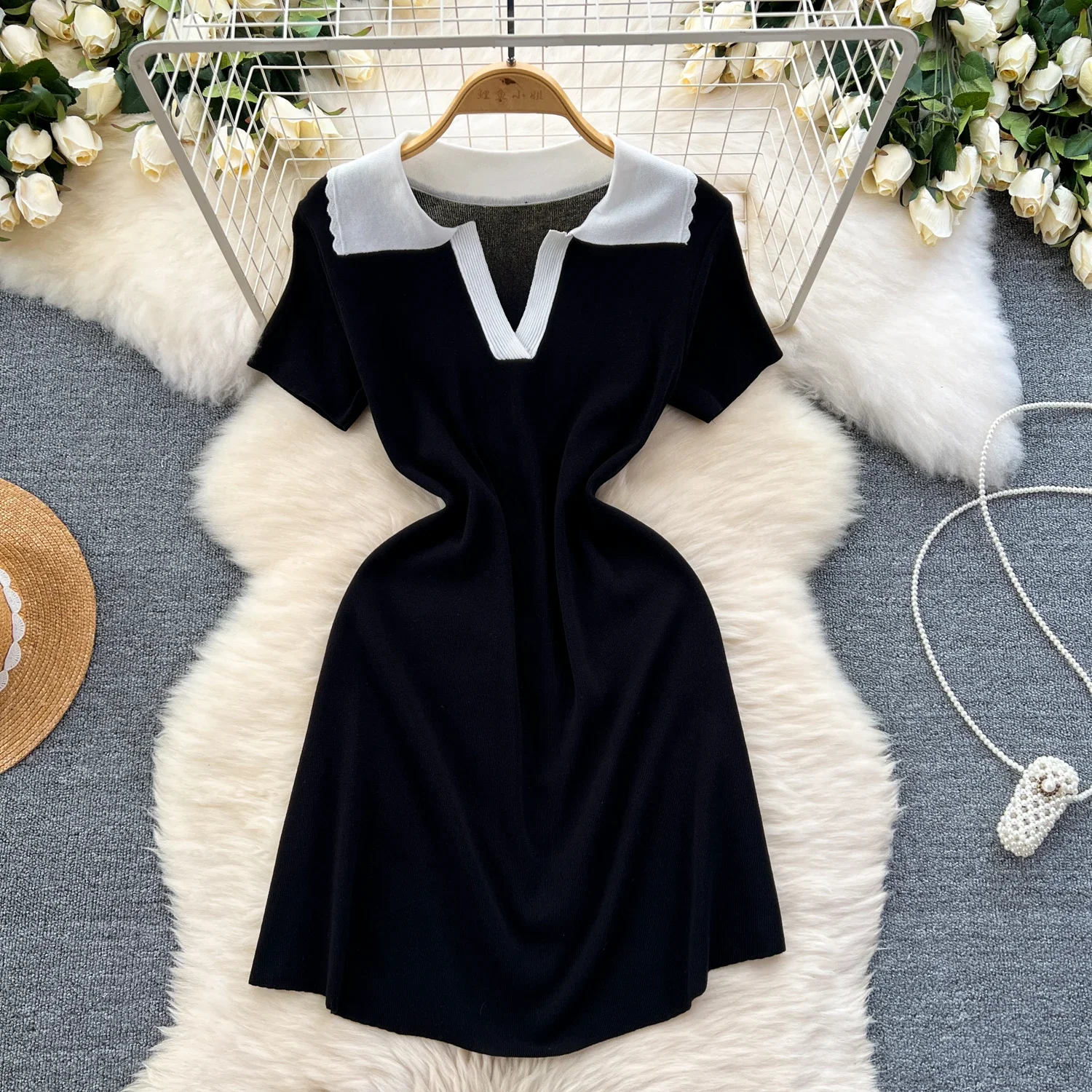 ชุดเดรสถักสีเหลืองแบบเย็บปะติดปะต่อกันชุดเดรสมินิเซ็กซี่แฟชั่นยืดหยุ่นสำหรับงานปาร์ตี้หรูหรา vestidos เปิดลงปกเสื้อผ้ากุลสตรีสุดชิคฤดูร้อน