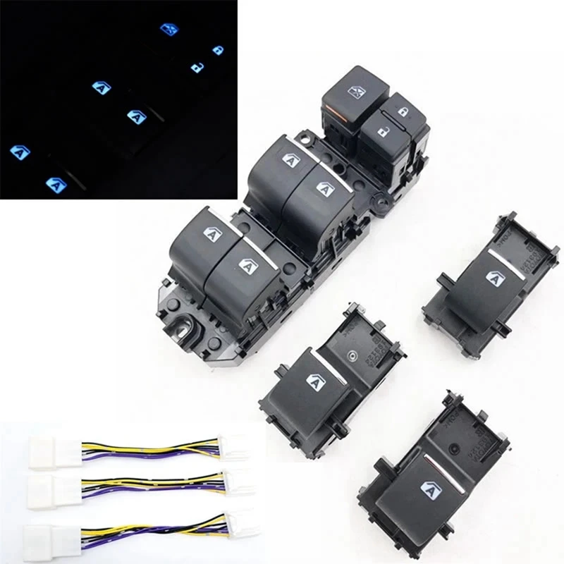 

Car LED Power Single Window Switch LED Power Single Window Switch Replace For Toyota RAV4 2019-2022 Left Driving Backlight