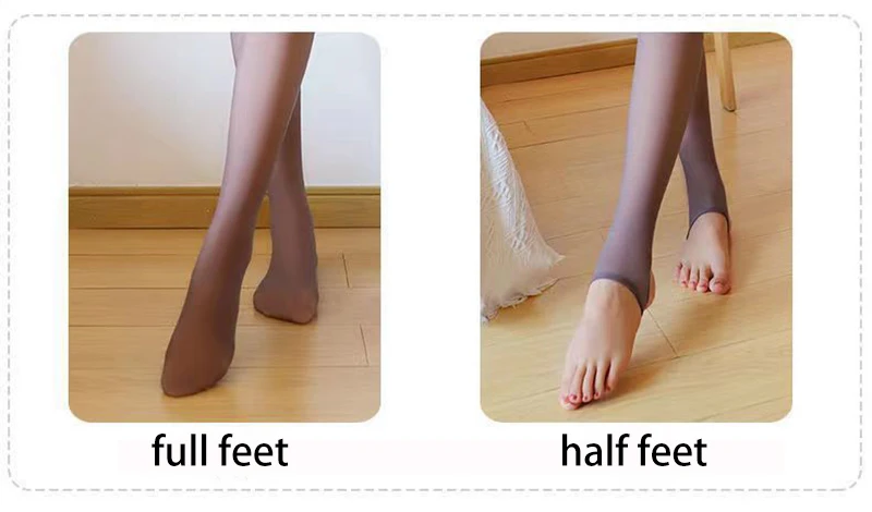 Verdicken Plus Größe Winter Warme Leggings Frauen Fleece Strumpfhosen Frauen Sexy Elastische Transluzente Thermische Strumpfhosen Dünne Samt Strumpf – Detail 7
