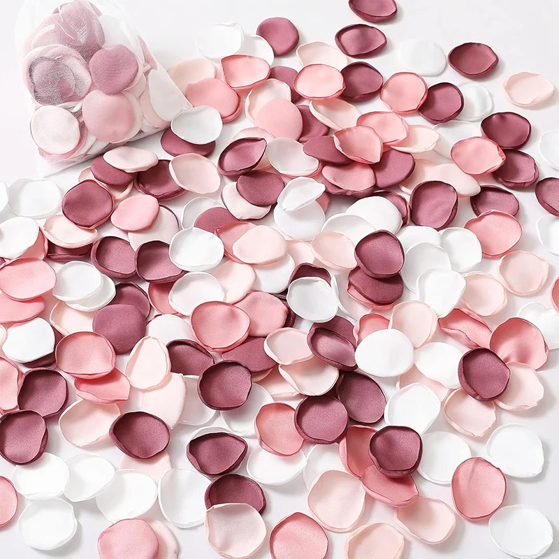 50/100/200/300Pcs 4cm Silk Artificial Flower Rose Petals for Home Room Wedding Dinner Table Bridal Shower Valentine's Day Decor