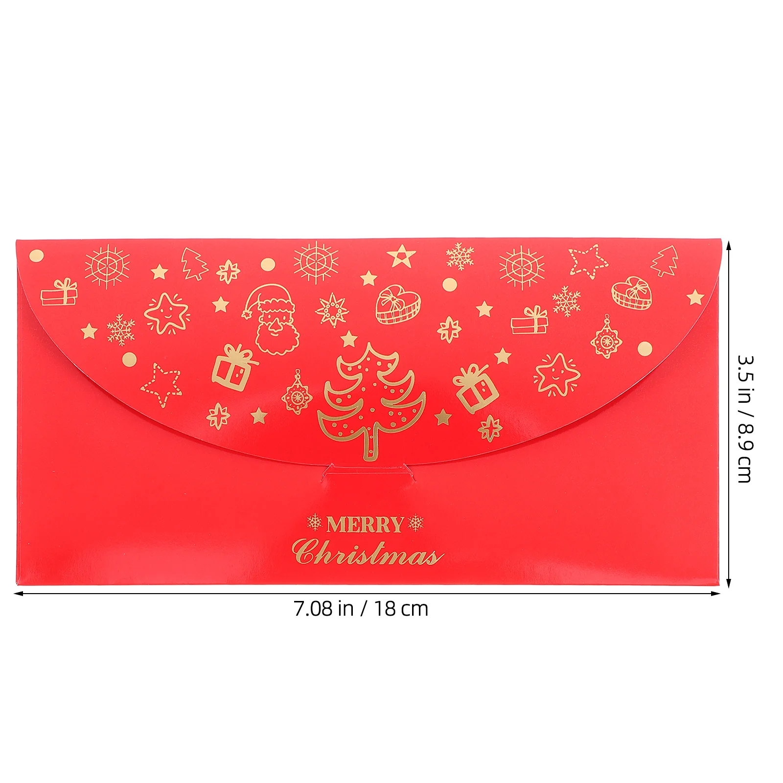 Sobres rojos de lámina dorada, diseño navideño encantador, sobres para dinero de la suerte, decoración para Festival de Año Nuevo, rojo tradicional, 5 uds.
