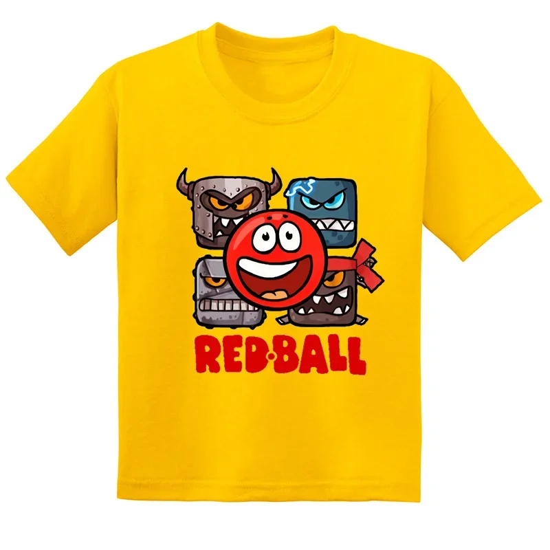 Hot Sale Red Ball 4 Print Cartoon Kids T-shirt Funny Baby Boys Girls Clothes Summer Casual Children Cotton Short Sleeve T shirt