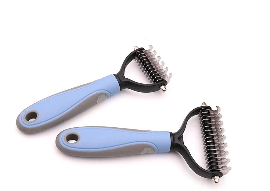 Pets Fur Knot Cutter Dog Grooming Shedding Tools Pet Cat Hair Removal Comb Brush Double Sided Pet Products Comb for Cats Cats