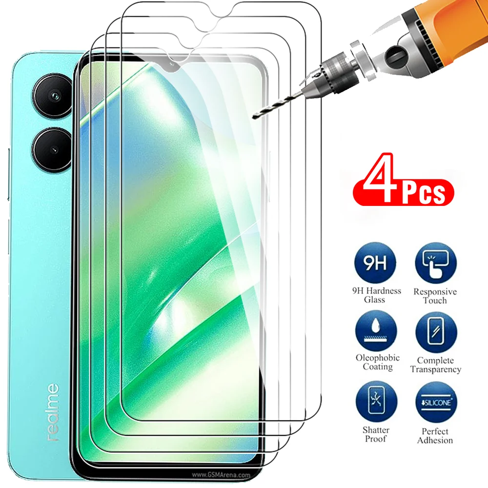 4 шт. Защитное стекло для Realme C33 C31 C30 C35 закаленное стекло Realmi Realmy C 33 30 31 35 RealmC33 4G RMX3624 защита для экрана