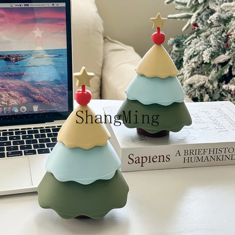 

CL Christmas Tree Jewelry Box Makeup Tabletop Organizing Storage Ornament Jewelry Earrings Earrings Storage Christmas Gifts