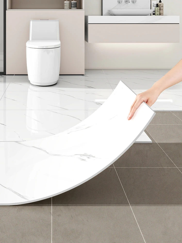 Waterproof Bathroom Self-Adhesive Tile Stickers Anti-Slip Wear-Resistant Shower Room Toilet Floor Refurbishment Decorations