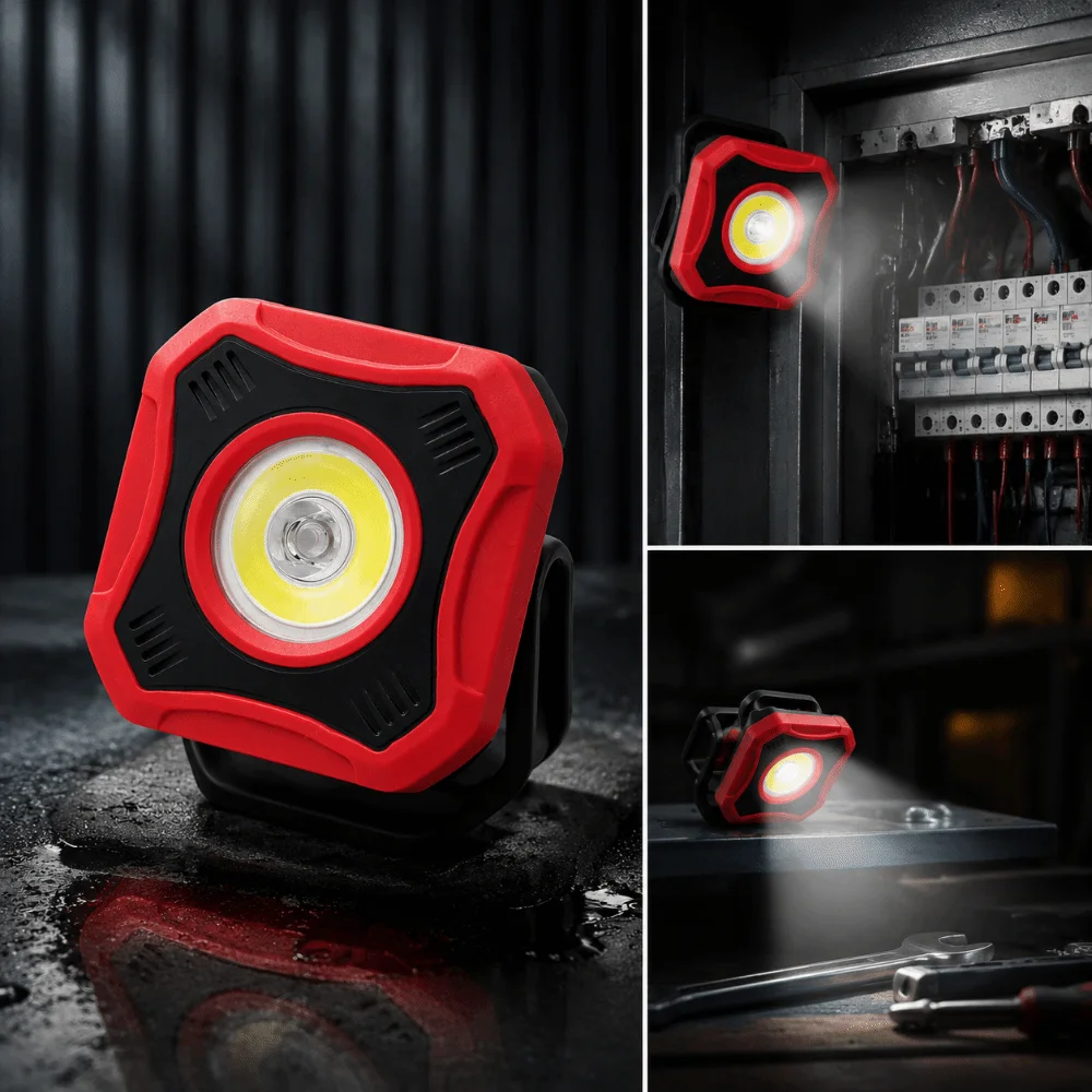Bright Illumination Rechargeable LED Work Light Stable Illumination Vehicle Inspection Lighting Lamp for 3.7V/4000mAh