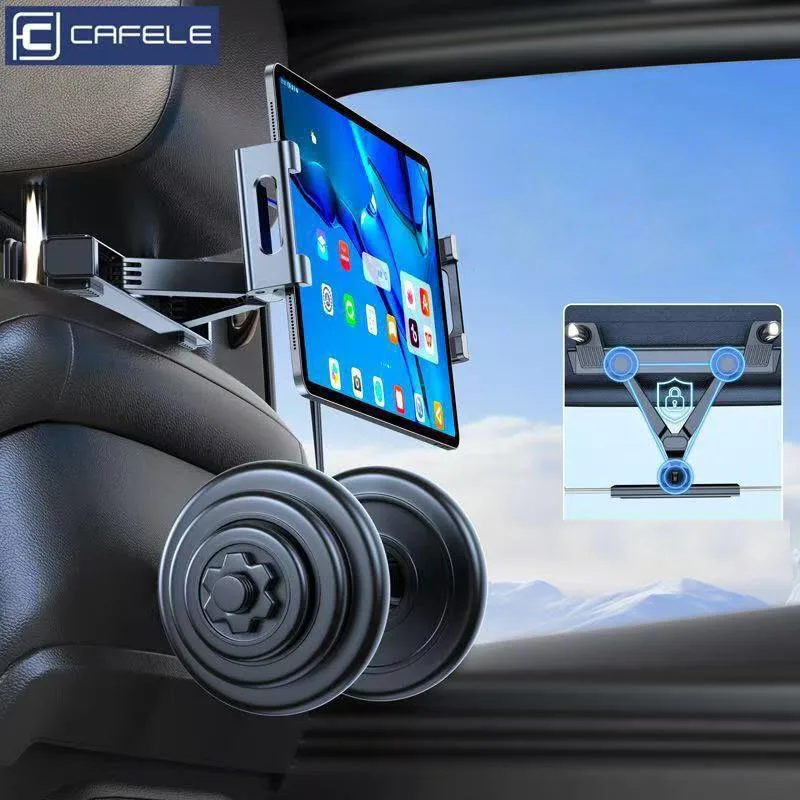 360 Degree Rotation Car Phone Holder Tablet Mount for Rear Seat Rotatable Car Back Seat Hanging Phone Tablet Holder Bracket
