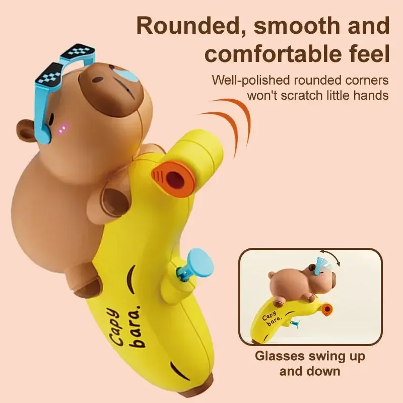 1-20PCS 미니 여름 야외 해변 프레스 물 장난감 만화 Capybara 어린이를위한 귀여운 휴대용 버블 미니 물총