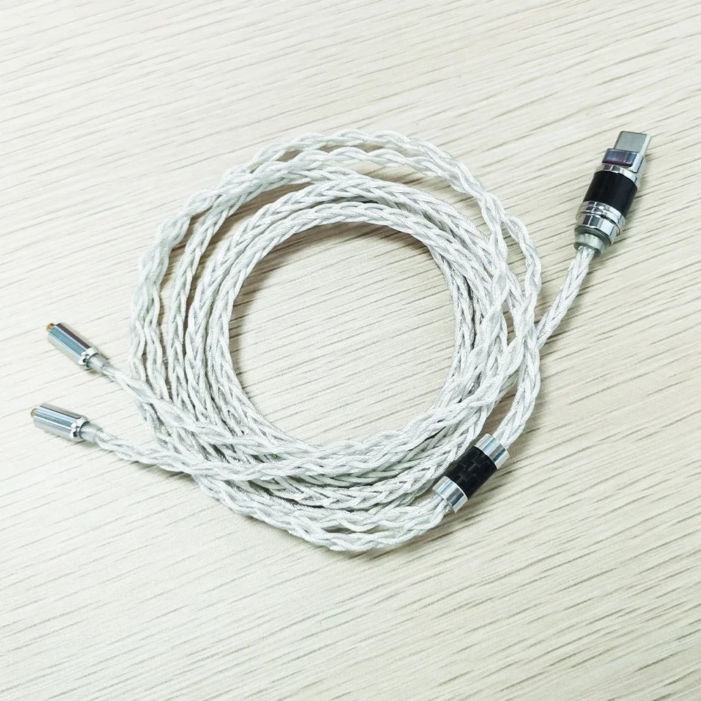 

QIGOM Type C to MMCX Silver Headphone Cable With DAC AMP Chipset - Elevate Your Audio Experience for Audiophiles and Musicians