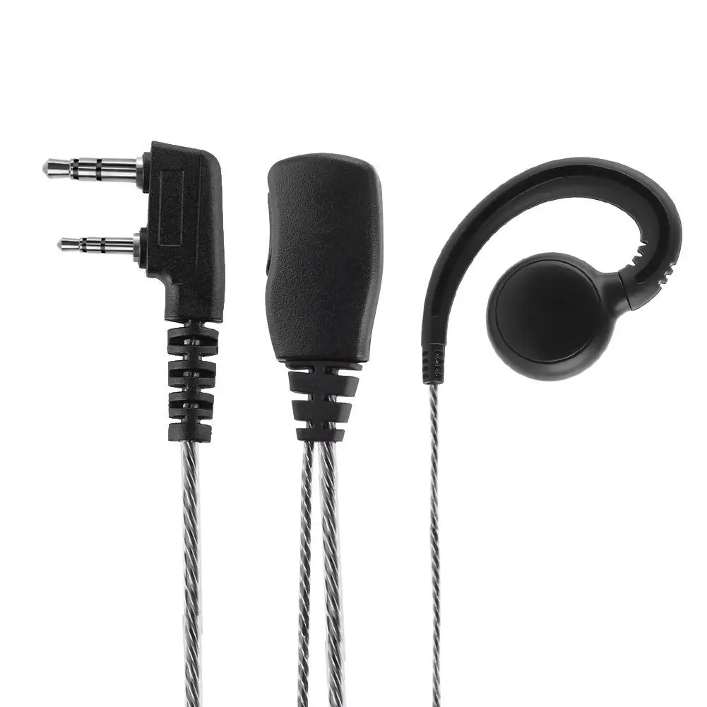 1.2m Earbud Earpiece 180 Swivel 2 Pin Ear Hook Earpiece with Mic PTT for 2 Way Radio Walkie Talkie for Kenwood Motorola Boafeng