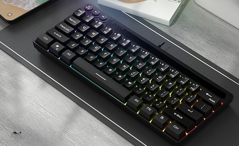 Mechanical feel keyboard 64-key wired mini RGB desktop laptop convenient single keyboard