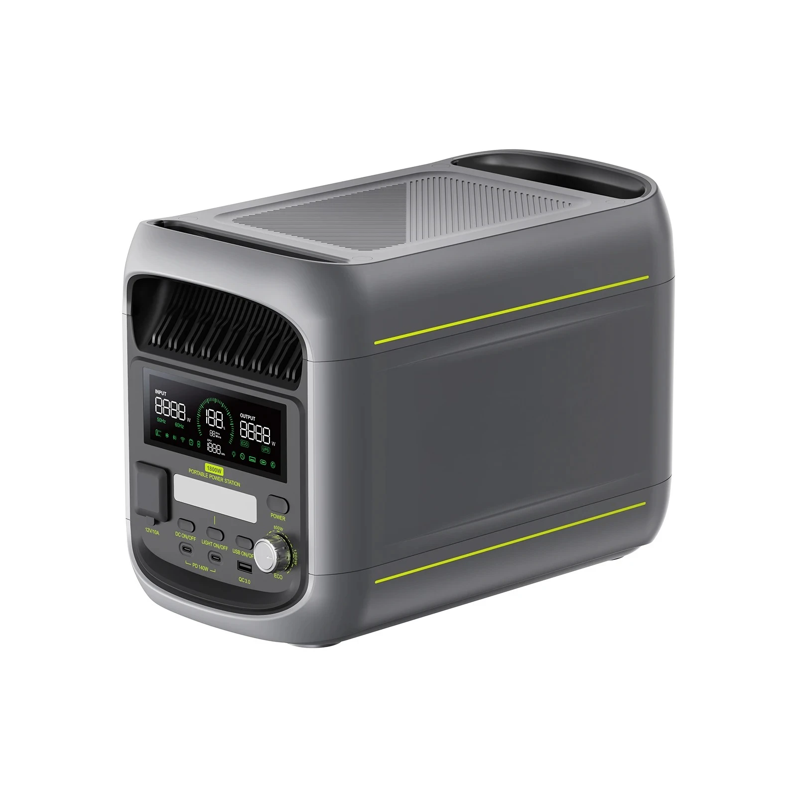 Portable Power Station 1800W 1024Wh LiFePO4 UPS with App Control Solar Generator for Off Grid Home Backup Camping
