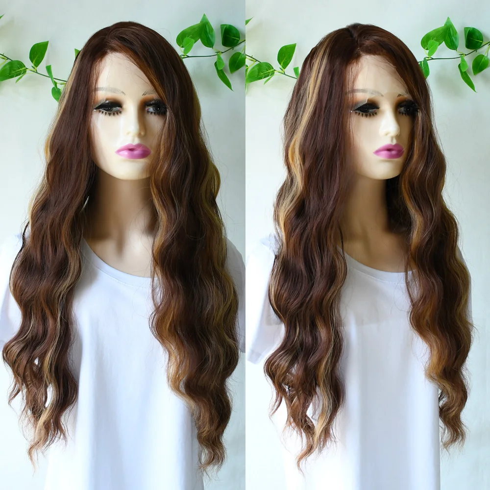 32 بوصة العسل شقراء أومبير الدانتيل شعر مستعار أمامي الاصطناعية تسليط الضوء على الجسم موجة 13x4 HD الدانتيل الباروكة الأمامية قبل قطعها جاهزة لارتداء