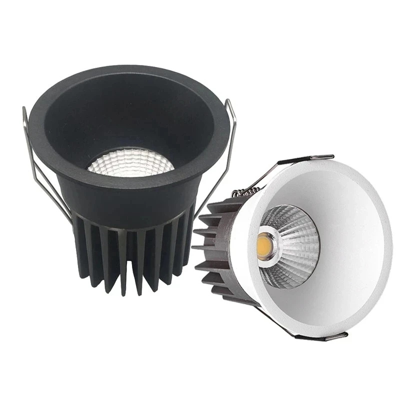 Możliwość przyciemniania Led typu Downlight wpuszczana lampa sufitowa reflektor aluminiowa lampa Led COB 10W/15W/18W AC110V 220V sklep biurowy