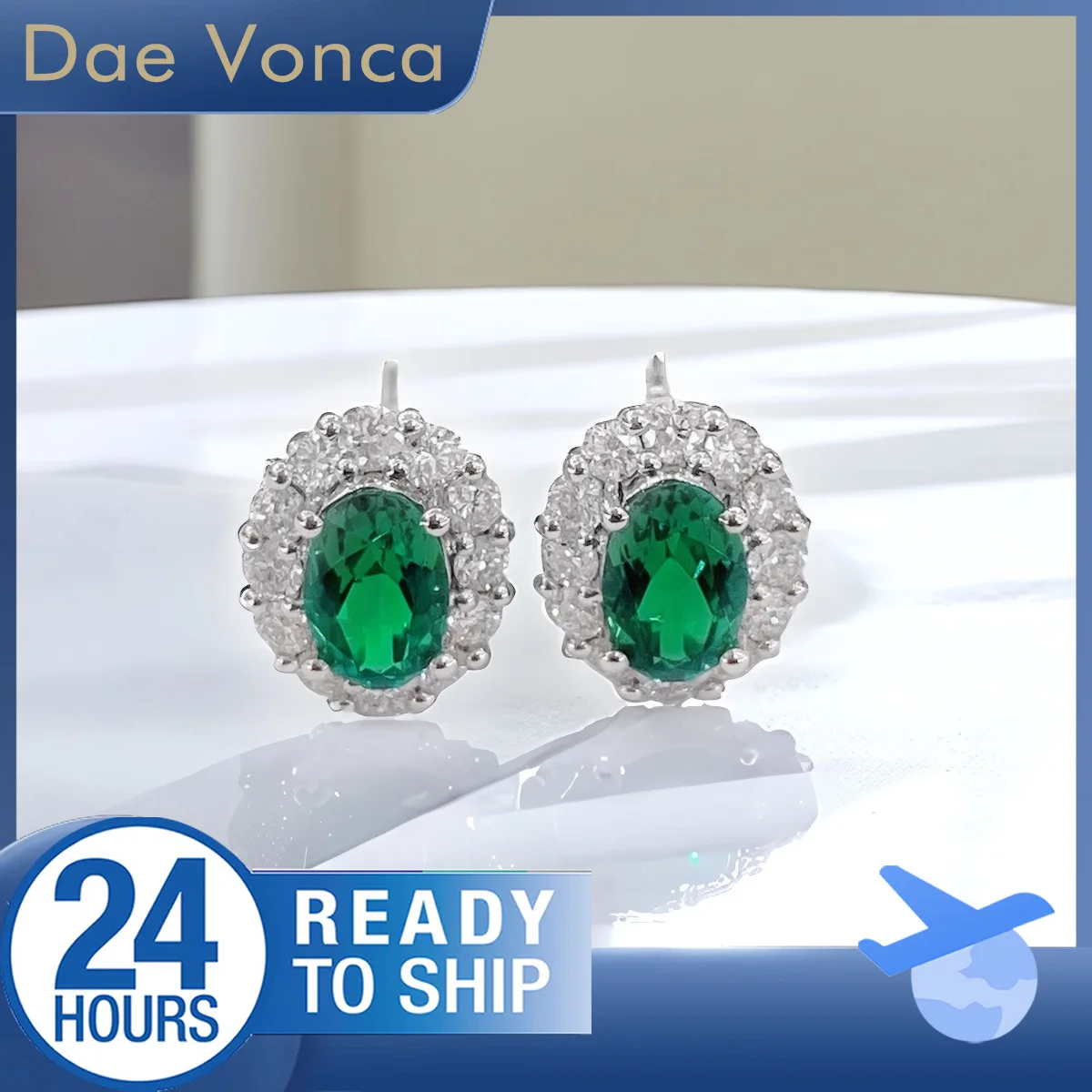 

Серьги-гвоздики из выращенного в лаборатории изумруда овальной формы, центральный камень, 0,74 карата, белое золото 18 карат, серьги-гвоздики с изумрудом, выращенным в лаборатории, для жены