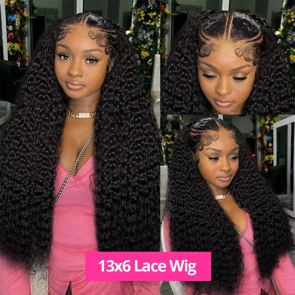 Curly Wig 13x6 Hd Lace Frontal Human Hair Wig Deep Wave Frontal Wig Brazilian Wigs For Women On Sale Black Wig 200 Density