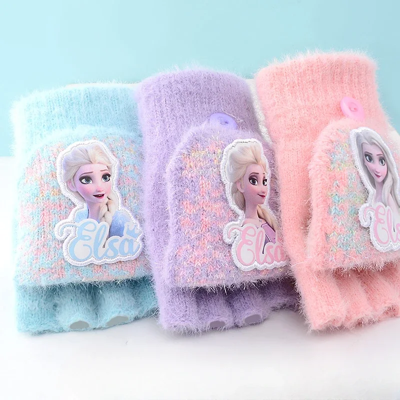 Hot Sales Kawaii Disney Frozen 2 Gloves for Girl Boy Autumn Winter Glove Anna Elsa Non Slip Breathable Mitten Christmas Gift