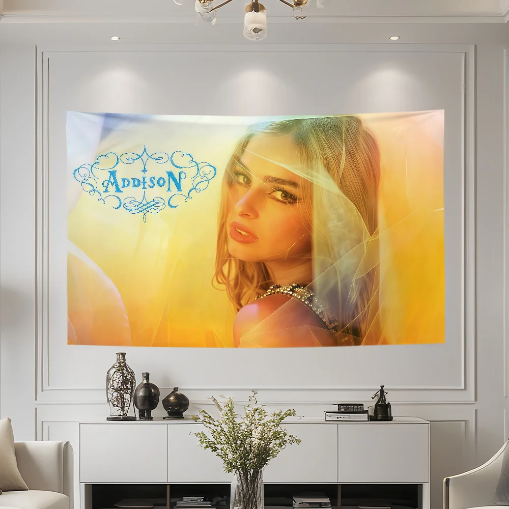singer a-Addison Rae flag For Room Dorm Camp Party Garage Bar Picnic hogar home Decor Banner Wall Hanging Gift