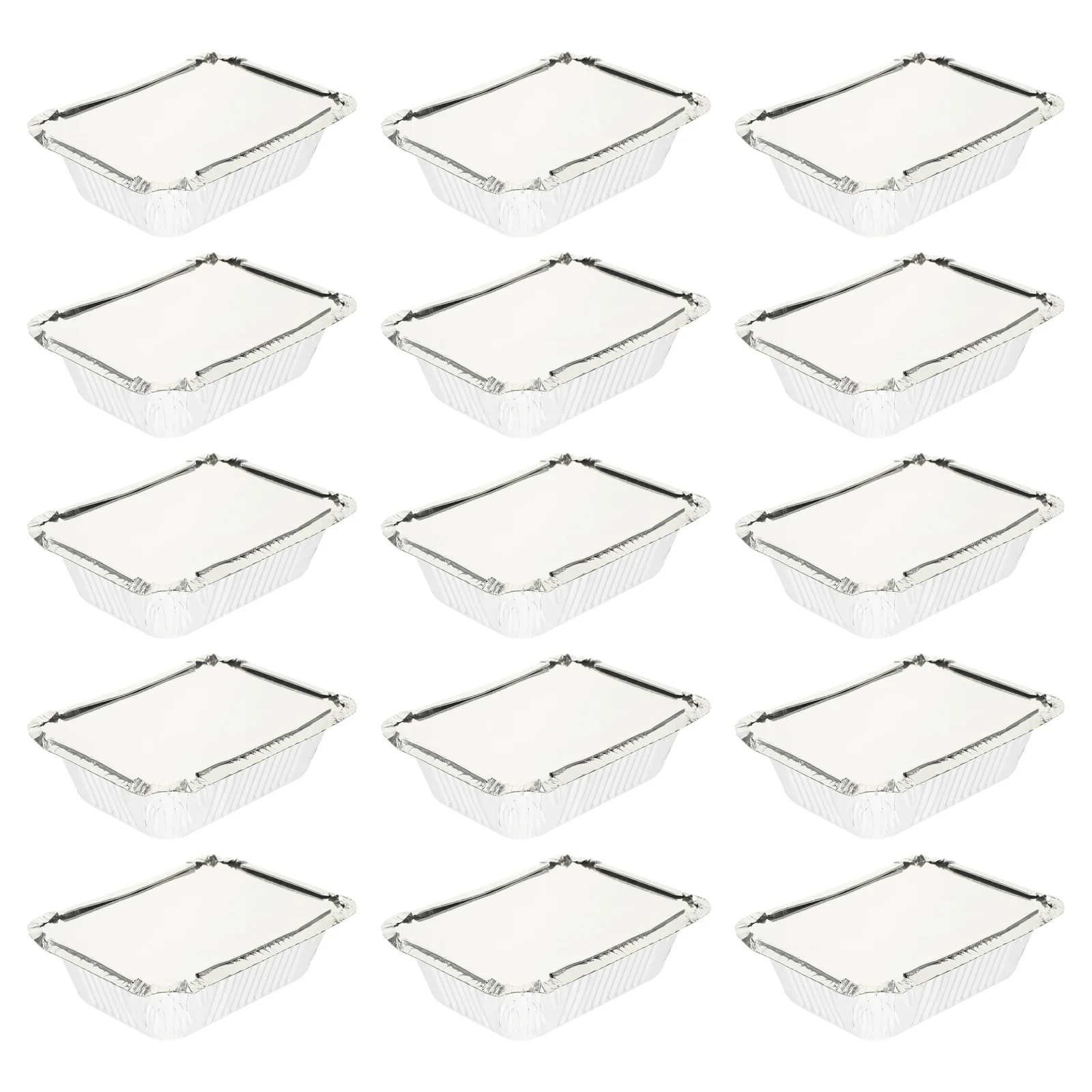 

125 Pcs Tin Foil Lunch Box Convenient Pans Multi-function Food Container Supply Barbecue Containers Accessory Bbq Household