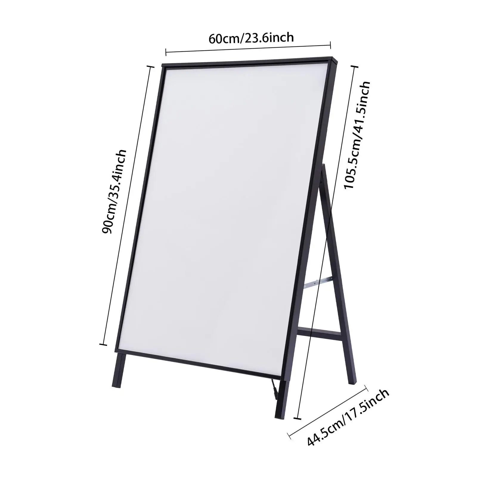 Led A Frame Sidewalks Poster Stand 23.6 x 35.4 Inch Movie Poster Frame in Black, Collapsible Display Poster Boards
