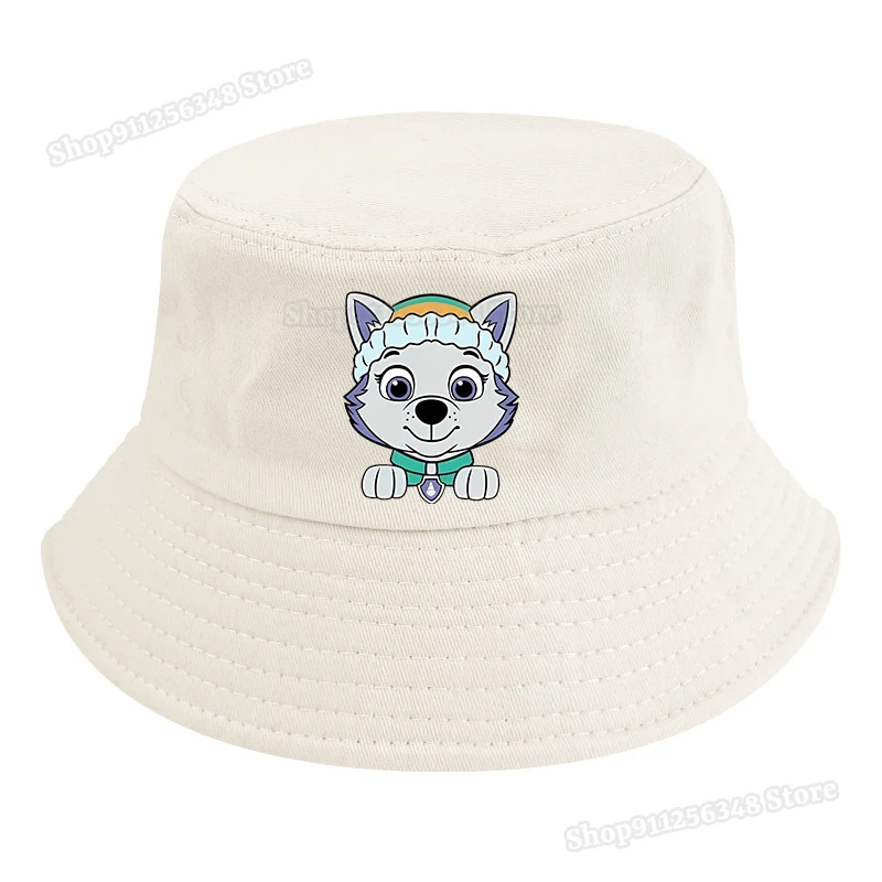 Paw Patrols Bucket Hats for Kids Kawaii Cartoon Anime Print Fisherman's Cats Summer Travel Beach Headgear Apparel  Accessories