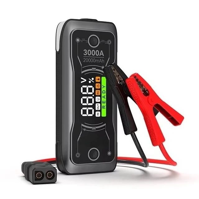 12V 3000A Peak Portable Battery Moped 8L Petrol or Diesel Car Jump Starter 20000mAh