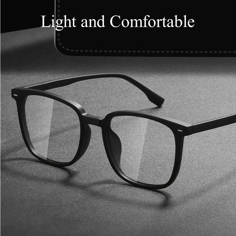 OLLYMURS Occhiali quadrati ultraleggeri Uomo Donna Occhiali miopia flessibili Occhiali da vista con montatura da vista TR90 di grandi dimensioni