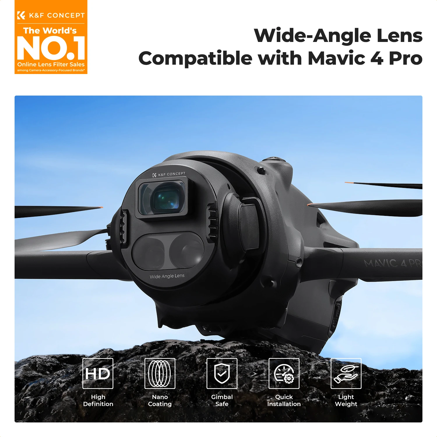 K&F Concept Wide-Angle Lens fo - огляд і ціна Drone Camera Wide Angle