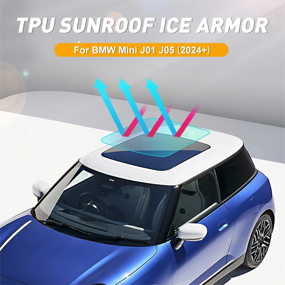 TPU Ice Armor Pre-Cut Sunroof Protection Film Heat Insulation for Mini Electric Cooper E SE J01 EV J05 Aceman Car PPF Protection