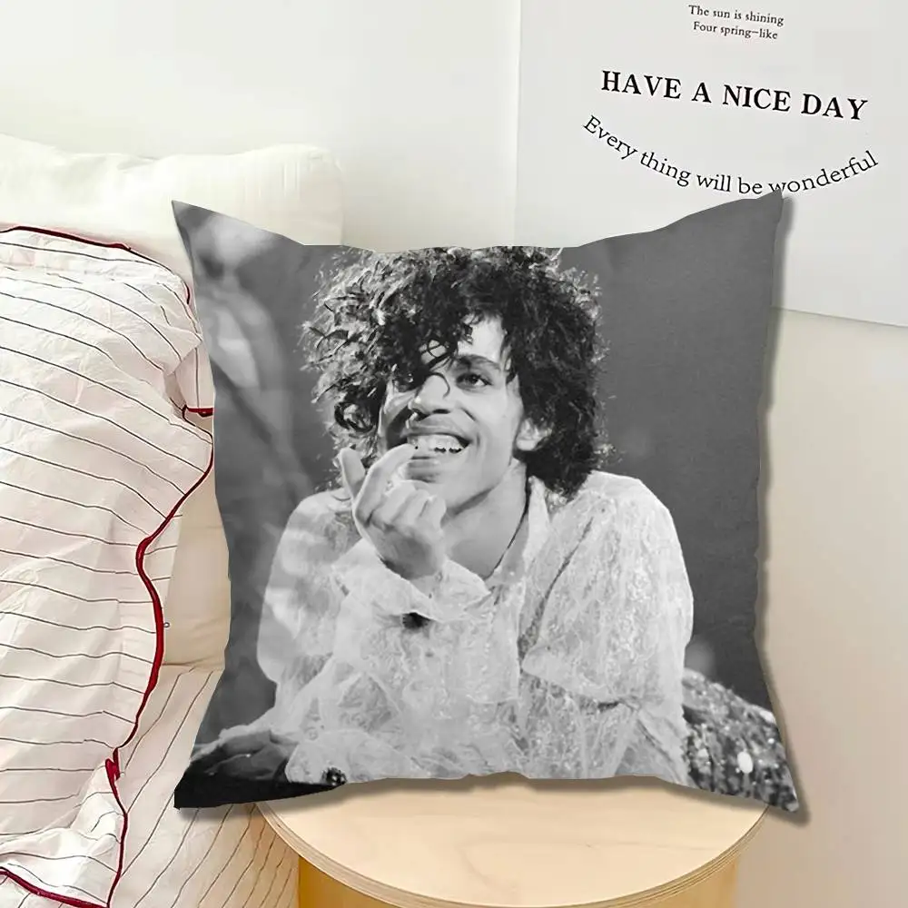 P-PRINCE Purple Rain Single Throw Pillow Case Cover Sofa Cushion Home Room Decor