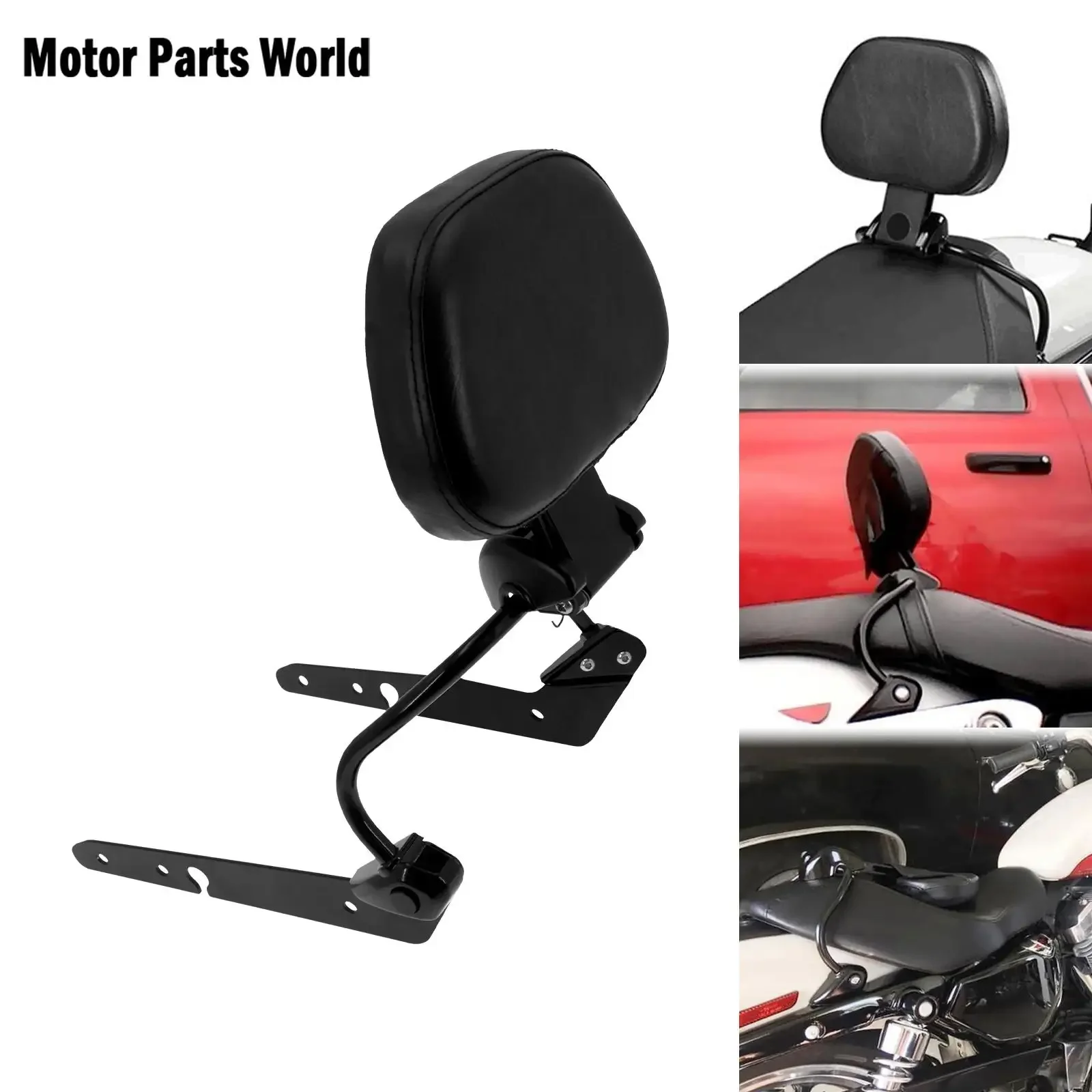 

Motorcycle Black Front Driver Rider Detachable Backrest For Harley Sportster XL 883 1200 Super Low XL883L Custom 2004-2020 2021