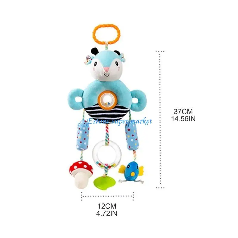 090B Stroller speelgoed Cartoon bijen Konijn Elk Baby Bed Cot speelgoed Hangende rammelaarspeelgoed