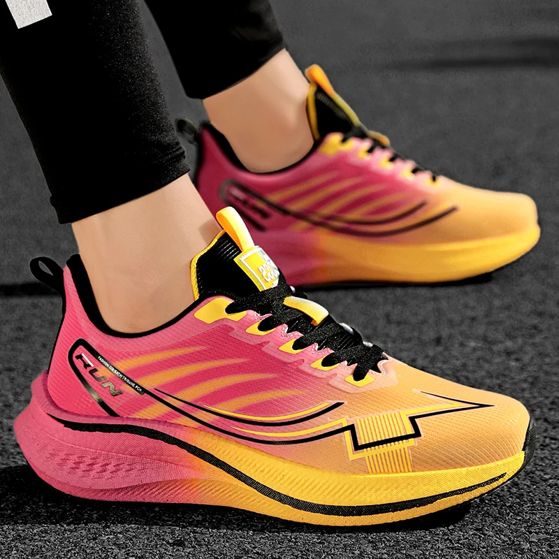 Plus-Size Couples' Ultra-Light Racing Shoes - Spring & Autumn Non-Slip Shock-Absorbing Running Shoes