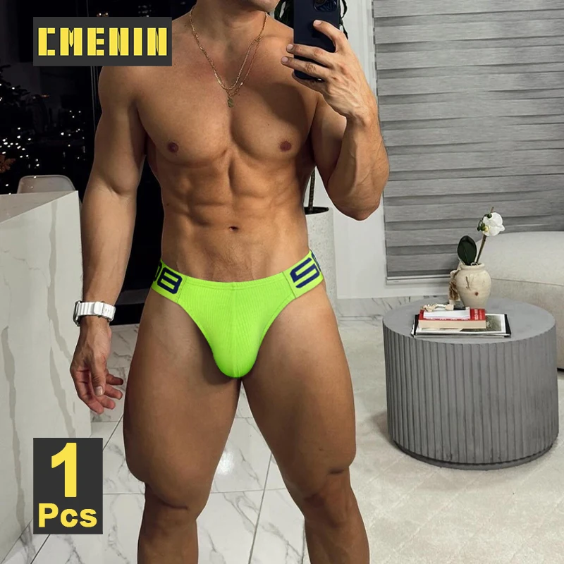 CMENIN Cotton Sexy Men\'s Panties Breathable Sports Fitness Male Underpants Sissy Slips Bikini Man Brief High Cut Men Underwear