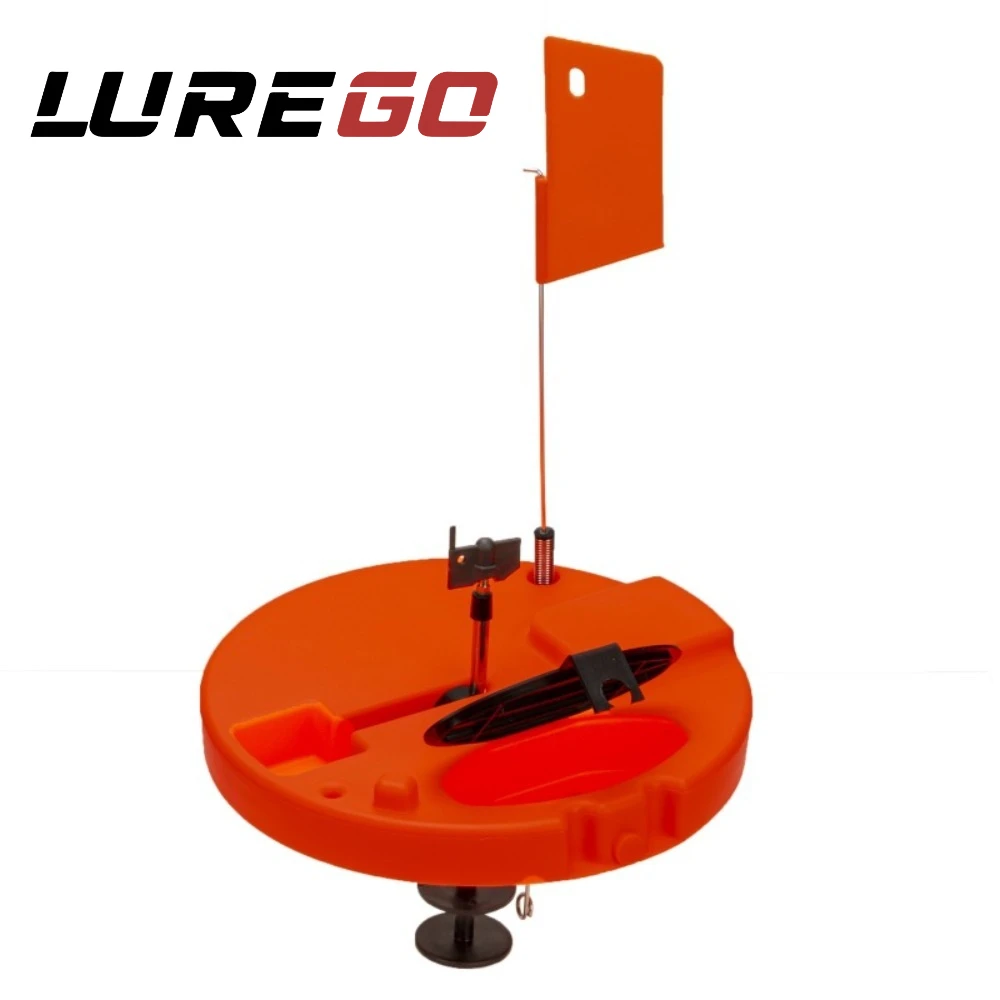 1PC  All-in-One Ice Fishing Tip-Up | Orange-Red Anti-Freeze Float Flag | Outdoor Winter Ice Fishing Kit for Fixed-Point Fishing