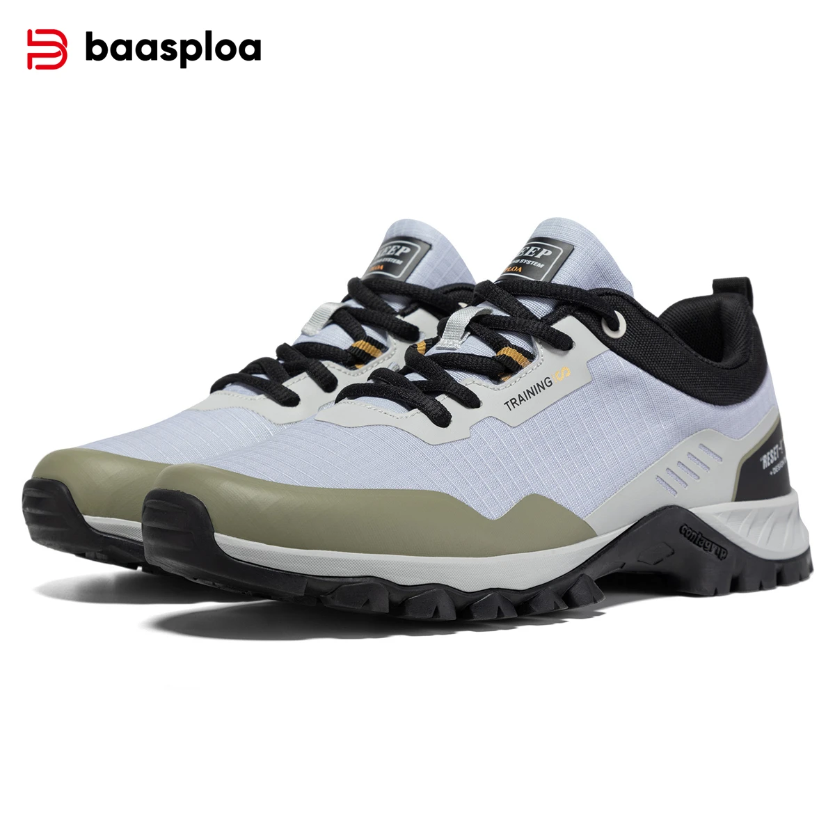 

Baasploa Men Hiking Shoes Fashion Outdoor Camping Waterproof Lace-Up Sneakers Male Casual Non-Slip Wear Resistant Walking Shoes