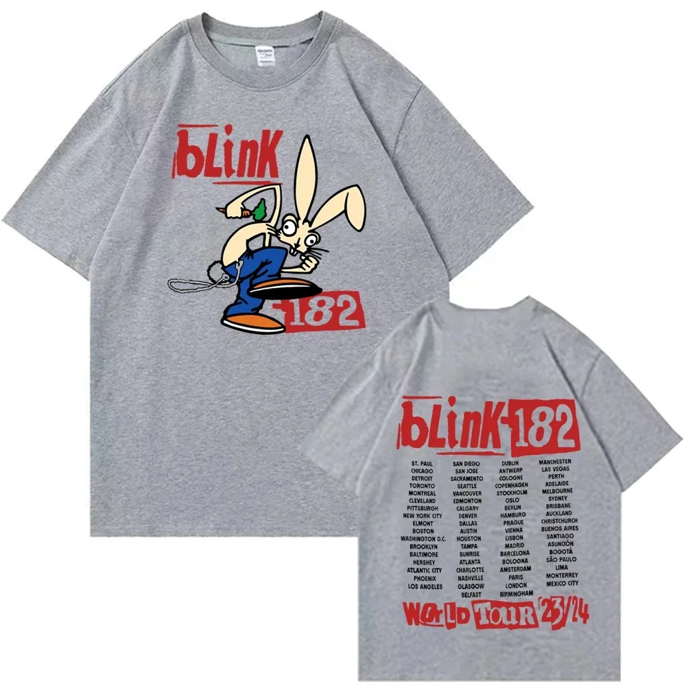 2024 Blink 182 World Tour t-shirt uomo donna o-collo camicie a maniche corte