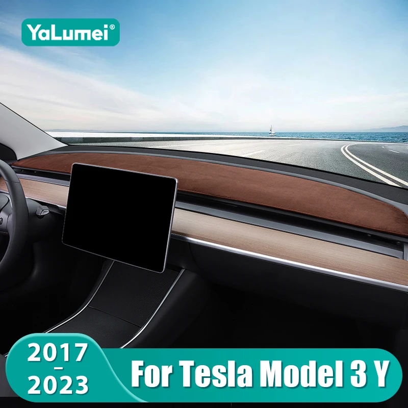 

For Tesla Model Y Model 3 2017 2018 2019 2020 2021 2022 2023 2024 Car Dashboard Cover Instrument Desk Sun Shade Mat Accessories