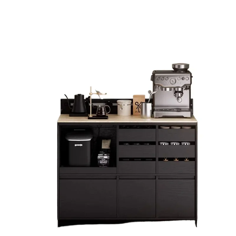 Solid wood dining side cabinet integrated storage cabinet module combination coffee bar integrated cabinet