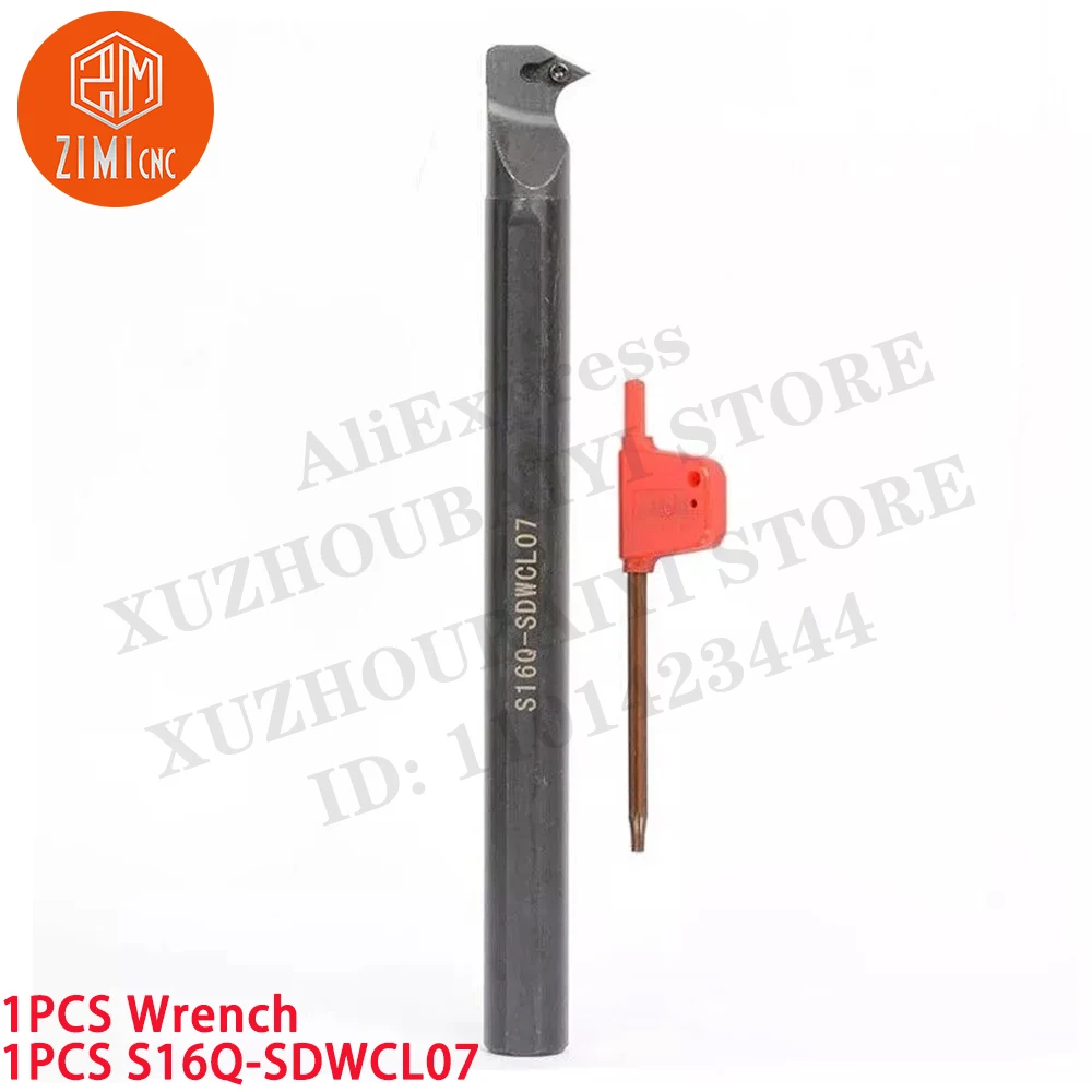 

1PCS S16Q-SDWCL07 Lathe Turning Tool Boring Bar Inner hole Holder for DCMT07 Carbide Inserts CNC tools metal lathe cutting tools