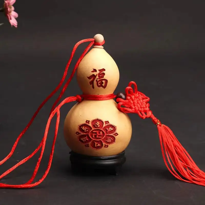 Natural gourd pendant five emperor money dissolve the gate to the door to the toilet gossip attract wealth into the treasure ove