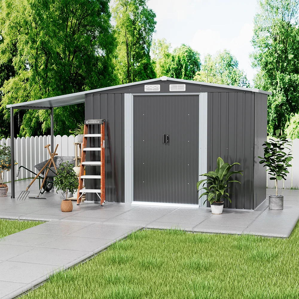 【Breeins】4x8 ft Spire Top Tool Room with Shed