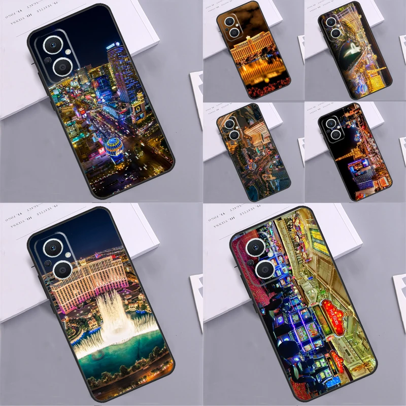 LAS VEGAS NEVADA POKER CARDS Case For OPPO Reno 7 8 6 5 Lite Reno 10 8T 5Z 4Z OPPO Find X5 X6 Pro X2 Neo X3 Lite Cover