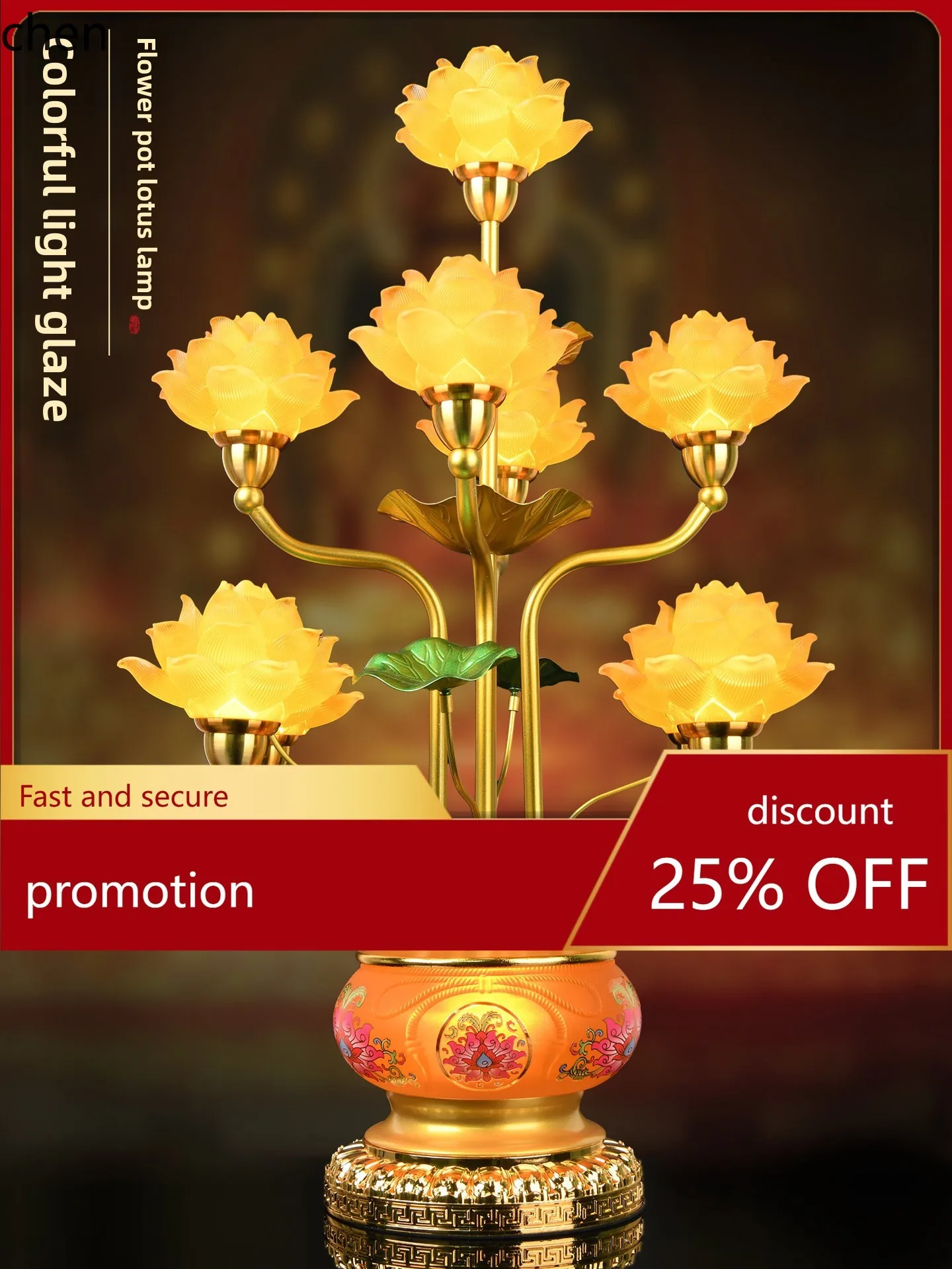 Cz lotus home buddhist guanyin buddhist hall buddhist front offering ornaments lotus everlasting ornaments
