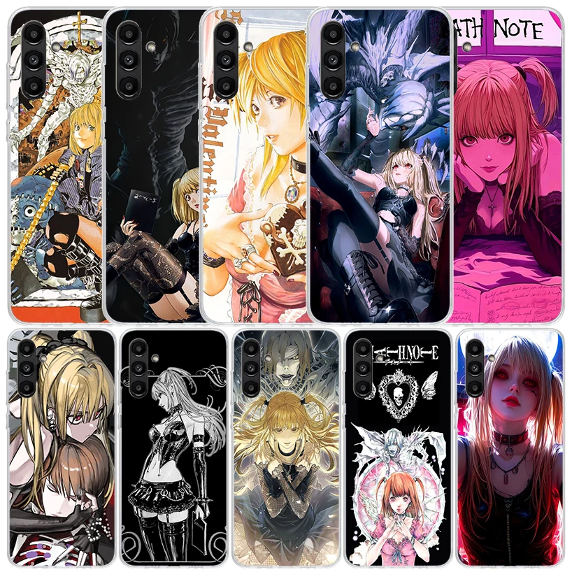 N-Note D-Death MisaMisa Cover for Samsung Galaxy A17 A37 A57 A16 A26 A36 A56 A15 A14 A55 Phone Case A13 A53 A25 A35 A24 A34 A23
