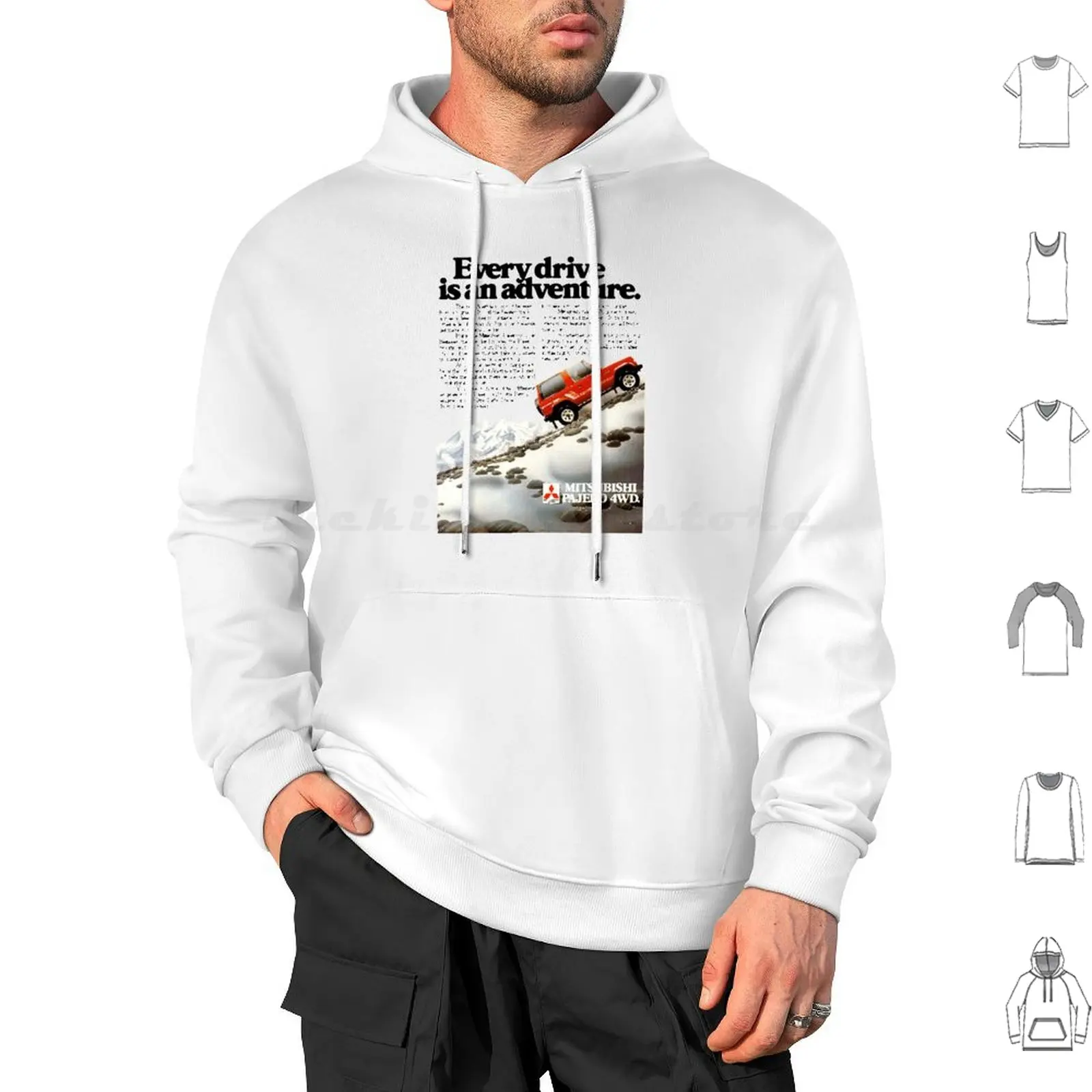 Mitsubishi Pajero-Advert Hoodies Long Sleeve Pajero Montero Mitsubishi Offroad Shogun Mitsubishi Pajero Pajero Sport Car