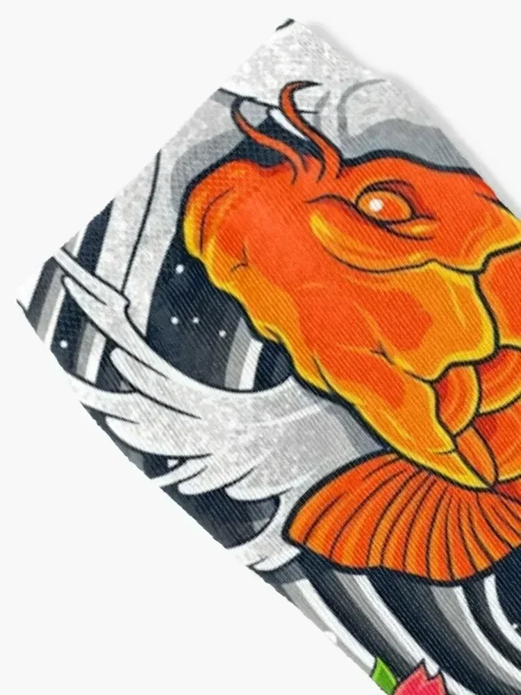 Koi Fish Pond Socks golf kawaii shoes Christmas Socks Girl Men's