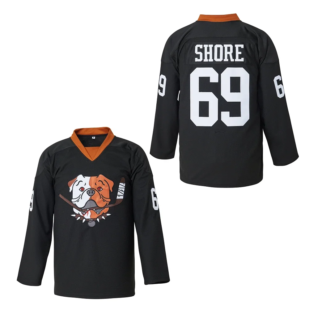 Ice hockey jerseys TV Series Letterkenny Jersey Irish #69 Shores Sewing embroidery Outdoor sportswear Black Red White